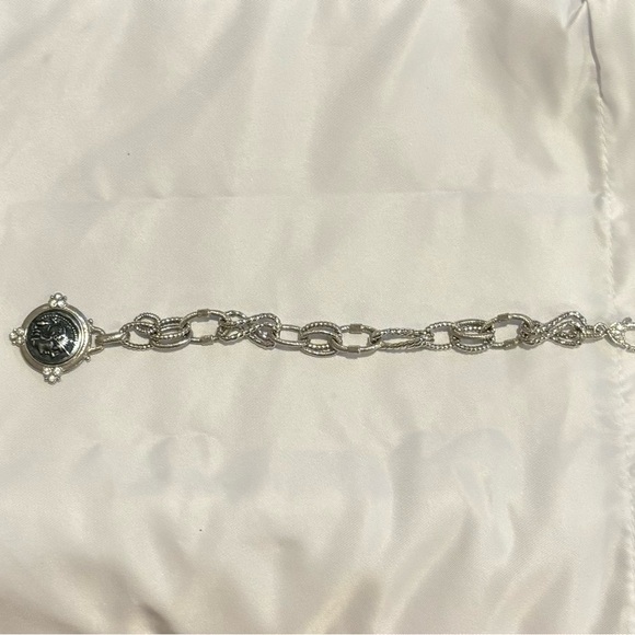 Judith Ripka Sterling Silver Ancient Roman Coin Dangle Bracelet 6.5" - - Picture 13 of 13